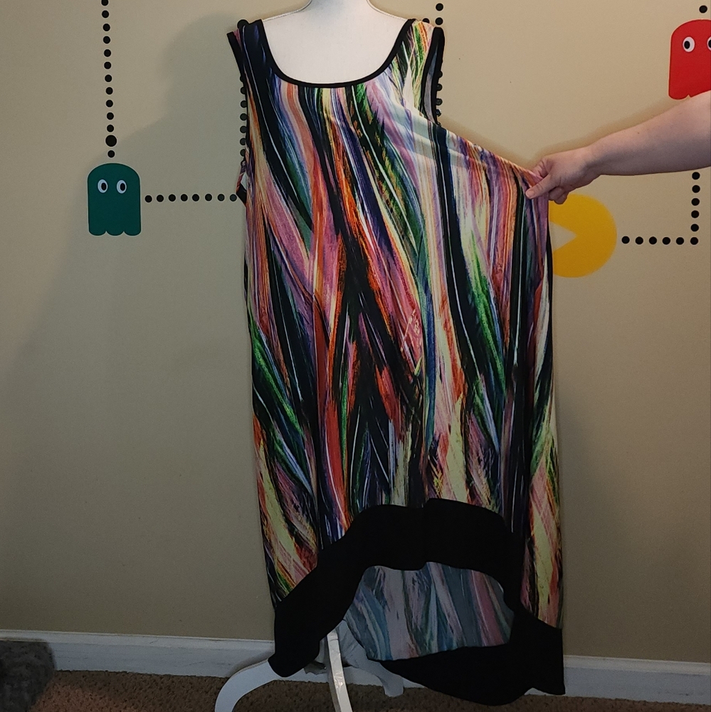 Avenue Maxi hi lo colorful sleeveless dress 22 24 - Picture 2 of 8